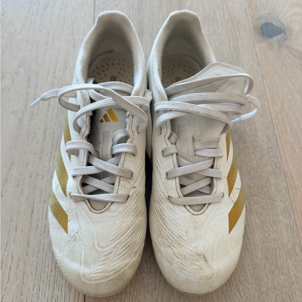 Adidas Cream and Gold Athletic Shoes